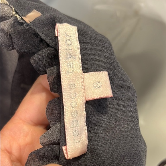 Rebecca Taylor floral ruffle 100%silk tank blouse sz 6 - Picture 5 of 6